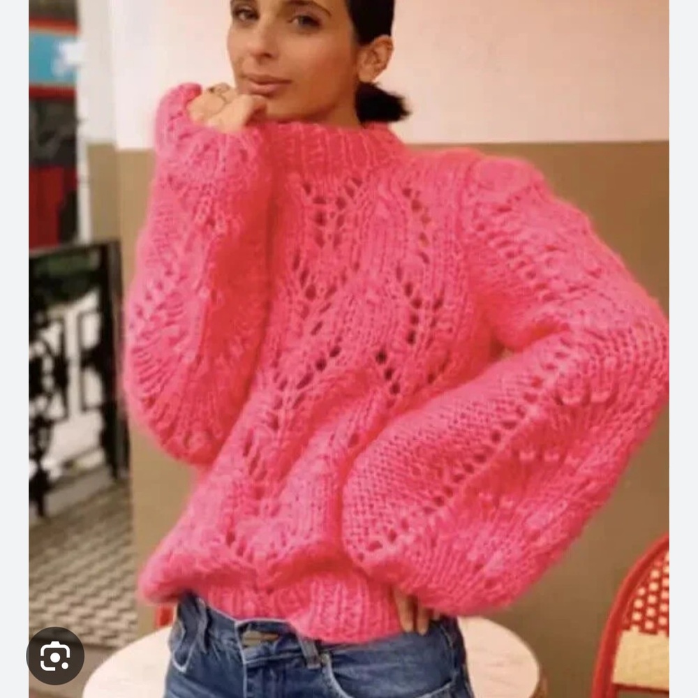 Ganni Julliard Mohair Sweater Pink